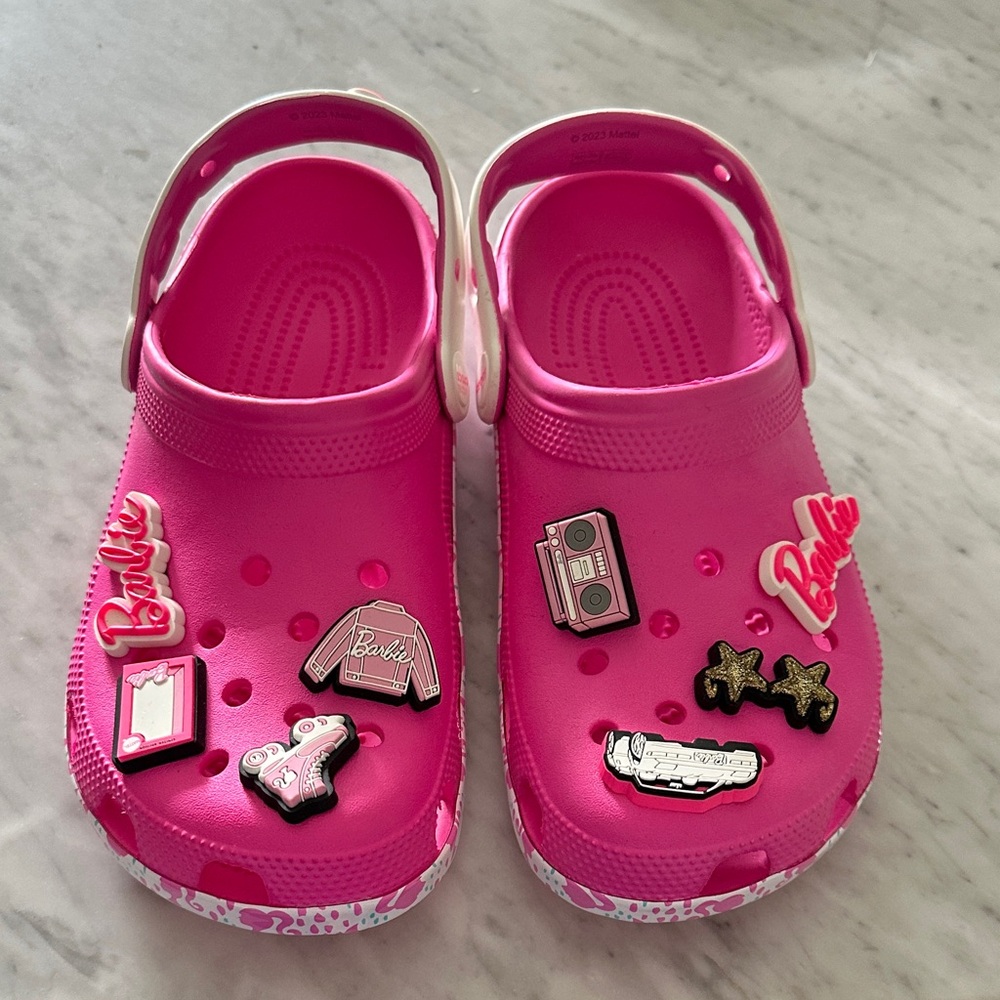 Barbie Pink Crocs with Fun Charms - Picture 2 of 5